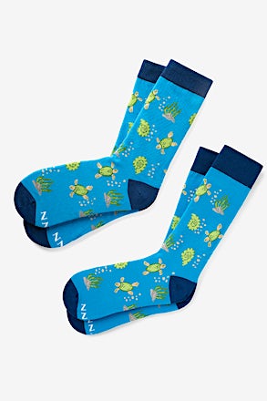 _Turtally Awesome Blue His & Hers Socks_