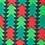 Hunter Green Microfiber Christmas Tree Abstract Skinny Tie